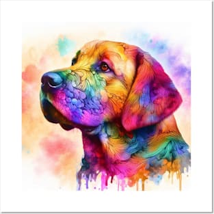 Abstract painting of a Lab looking Dog Posters and Art